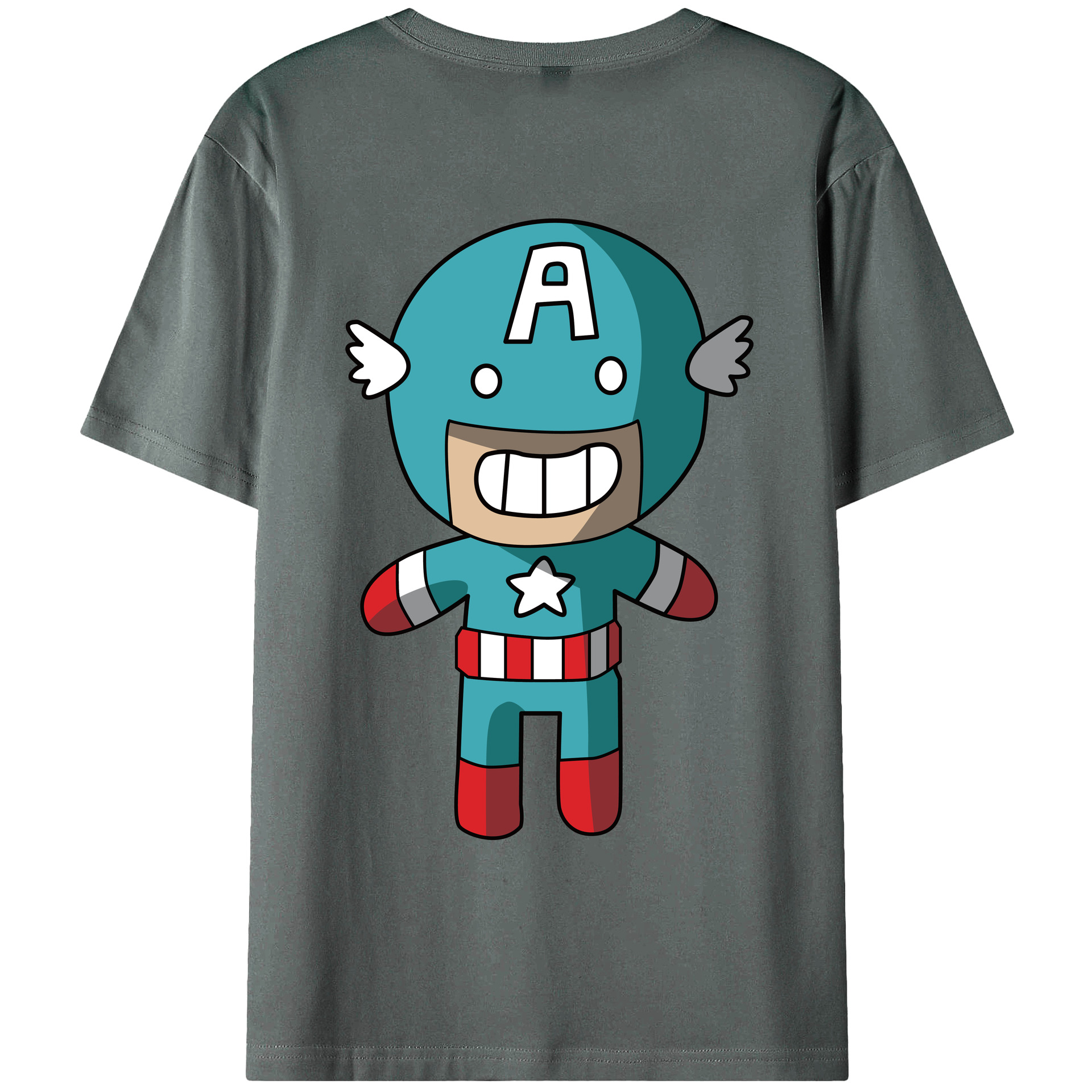 （画像用） アベンジャーズ The Avengers 綿100％ メンズ半袖Tシャツ（バックプリント） 通気性